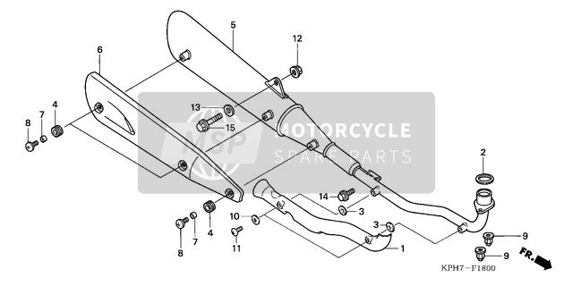 Honda ANF125 2003 Silenziatore di scarico per un 2003 Honda ANF125